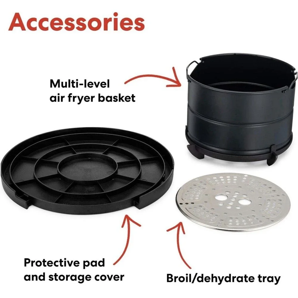 Instant Pot 6 Quart Multi-Use Air Fryer Lid with Base Compatible with Air Fryer